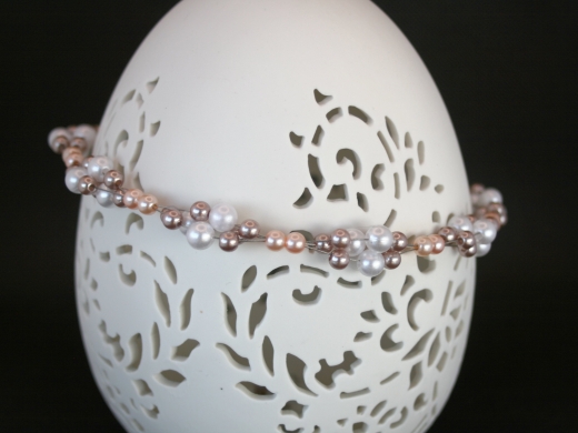 Perlenkette Tropfen rose