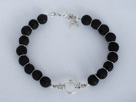 Lavaperlenarmband mit Verbinder