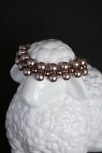 Dreireihiges Armband in Bronze