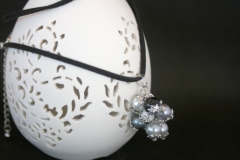 Tropfanhänger mit Baumwollband