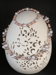 Set aus Kette und Armband in rosé