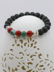 Lavaperlenarmband mit Glasperlen