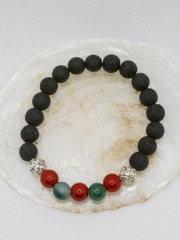 Lavaperlenarmband mit Glasperlen