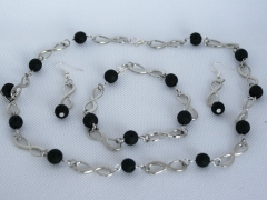 Lavaperlen-Kette mit Infinity