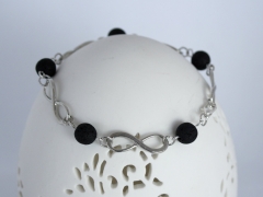 Lavaperlen-Kette mit Infinity