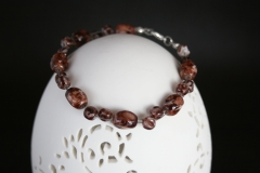 Glasperlen-Armband in Kaffeebraun