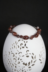 Glasperlen-Armband in Kaffeebraun