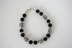 Lavaperlen-Armband mit Eulen
