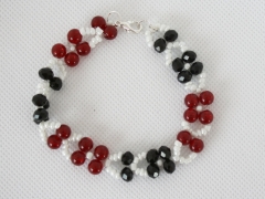 Armband Glasperlen geflochten