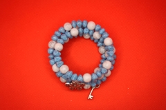 Armband mit Acrylperlen in Türkis und Howlith